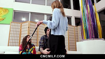 Freeuse Family Gets Wild when Stepsiblings Get Caught and Stepmom Joins in – Cncmilf