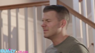 Horny BBW Step Mom Gets Fucked Like a Slut By Her Young Stepson